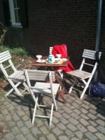 veldkeuken Zitje bij veldkeuken