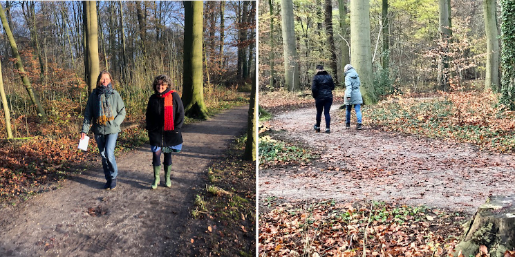 Synchronie samen wandelen