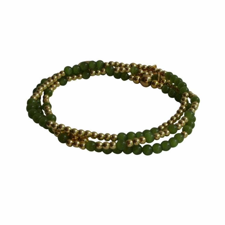 FlowJewels armbanden set olijfgroen