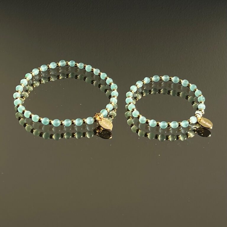 FlowJewels armband licht turquoisse cats eye sr. en jr.